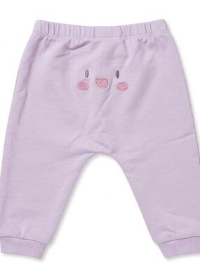 United Colors Of Benetton Lilac Baby Leggings with Smiley Embroidery